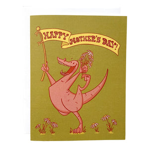 Dinosaur Mother's Day Raptor Card