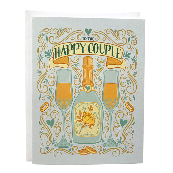 To The Happy Couple Happy Hour Wedding Greeting Card