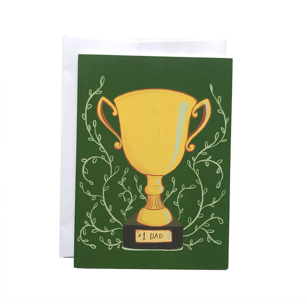 Number One Dad Trophy Father's Day Card