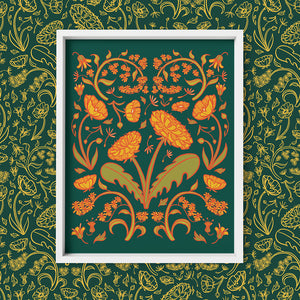 In the Weeds Folk Floral Art Print
