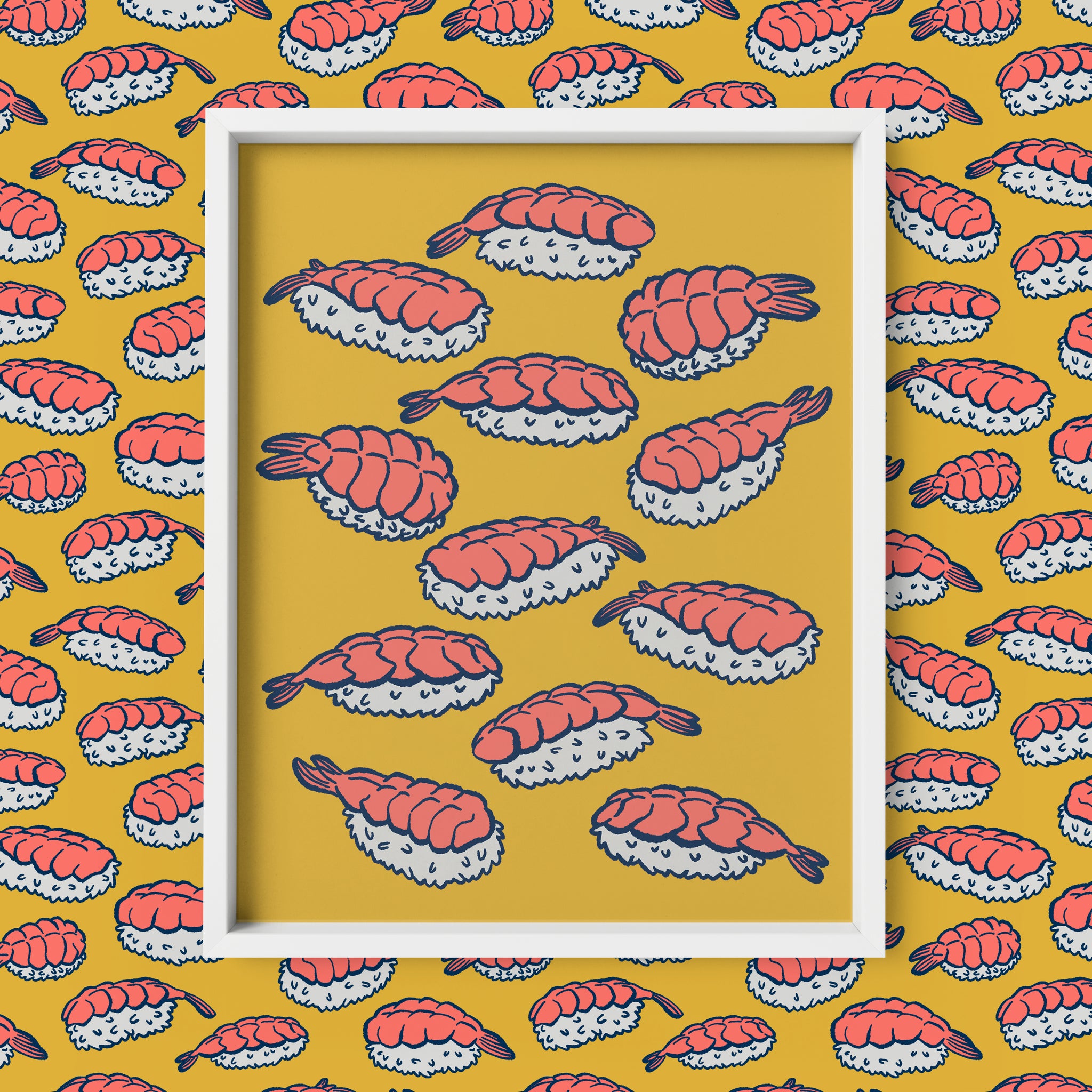 Shrimp Nigiri 8x10 Art Print