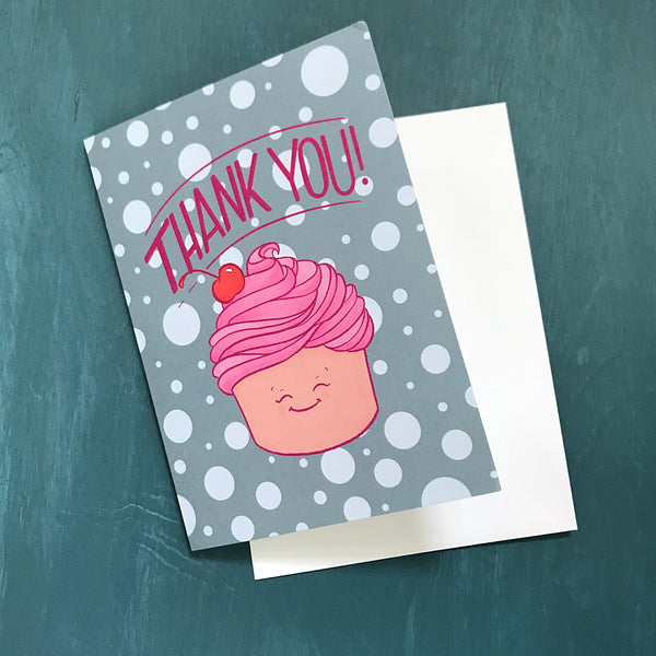 Thank You Cute Cupcake Greeting Card