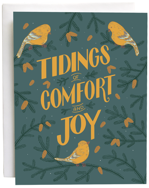 Goldfinch Tidings of Comfort & Joy Christmas Card